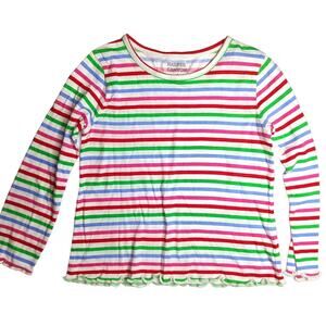 Girls Striped Long Sleeve Shirt Top Size 4
